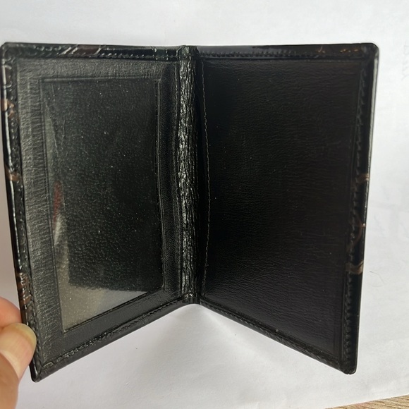 Leather folding card wallet small - Picture 4 of 5